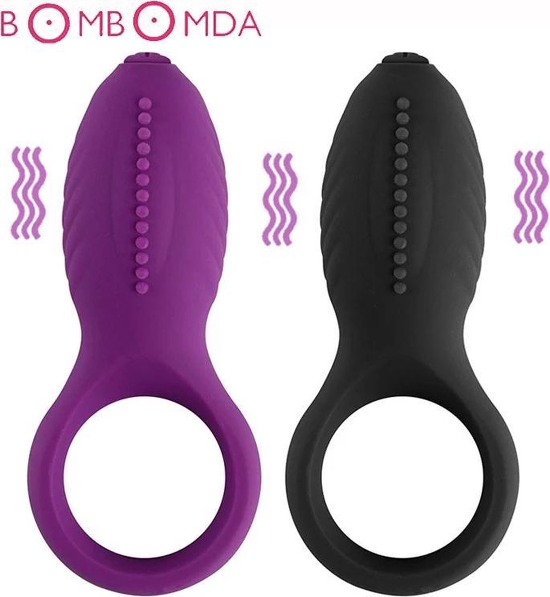 Vibrerende Cockring - silicone penis ring- G-spot stimulator -Zwart