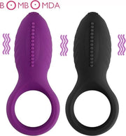 Vibrerende Cockring - silicone penis ring- G-spot stimulator -Zwart