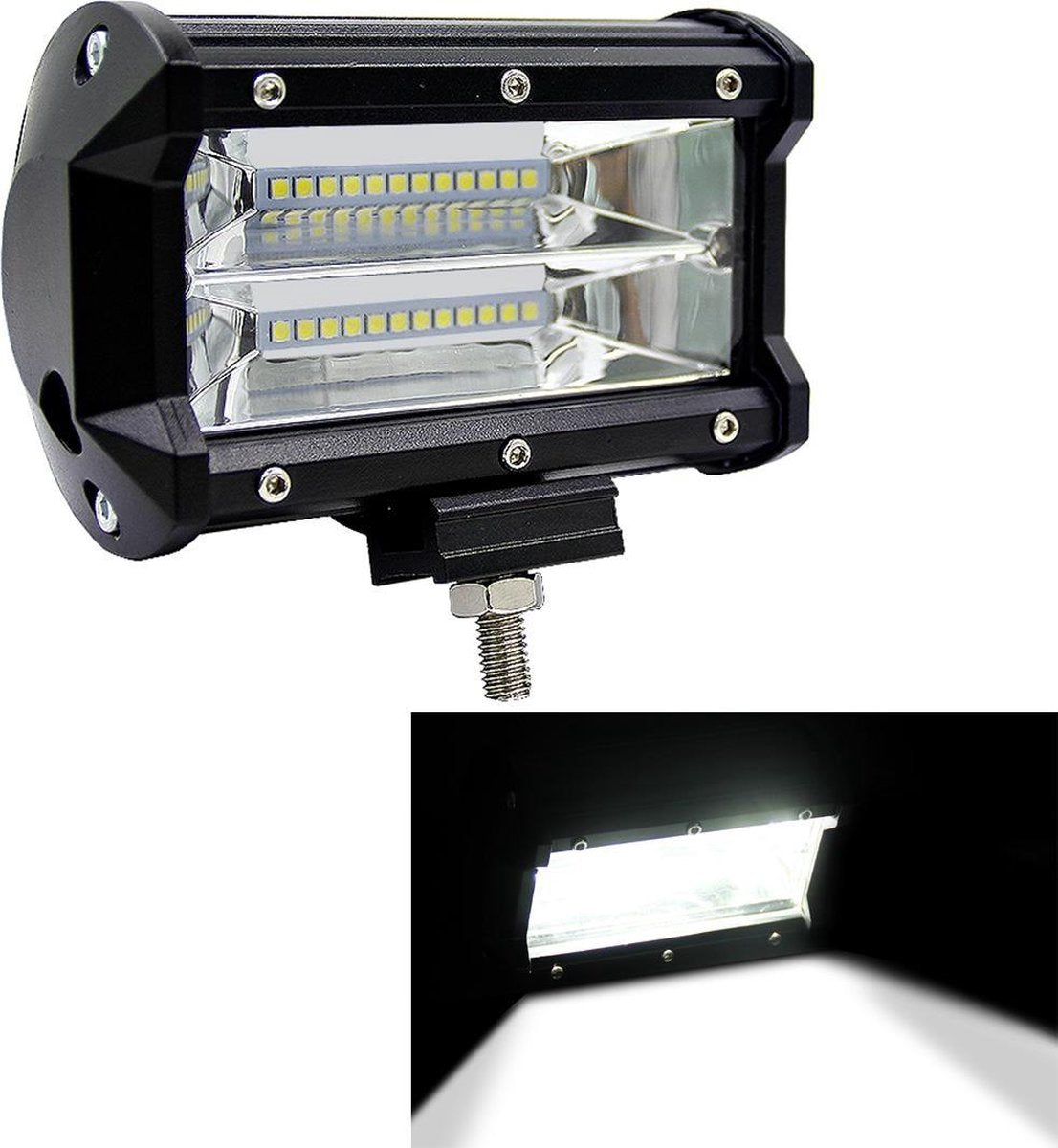 5 inch 72 W 6000 K 3000LM 24 LED Waterdichte IP67 Twee Bar Gemodificeerde Off-road Lights Spotlight Licht Auto Werklampen