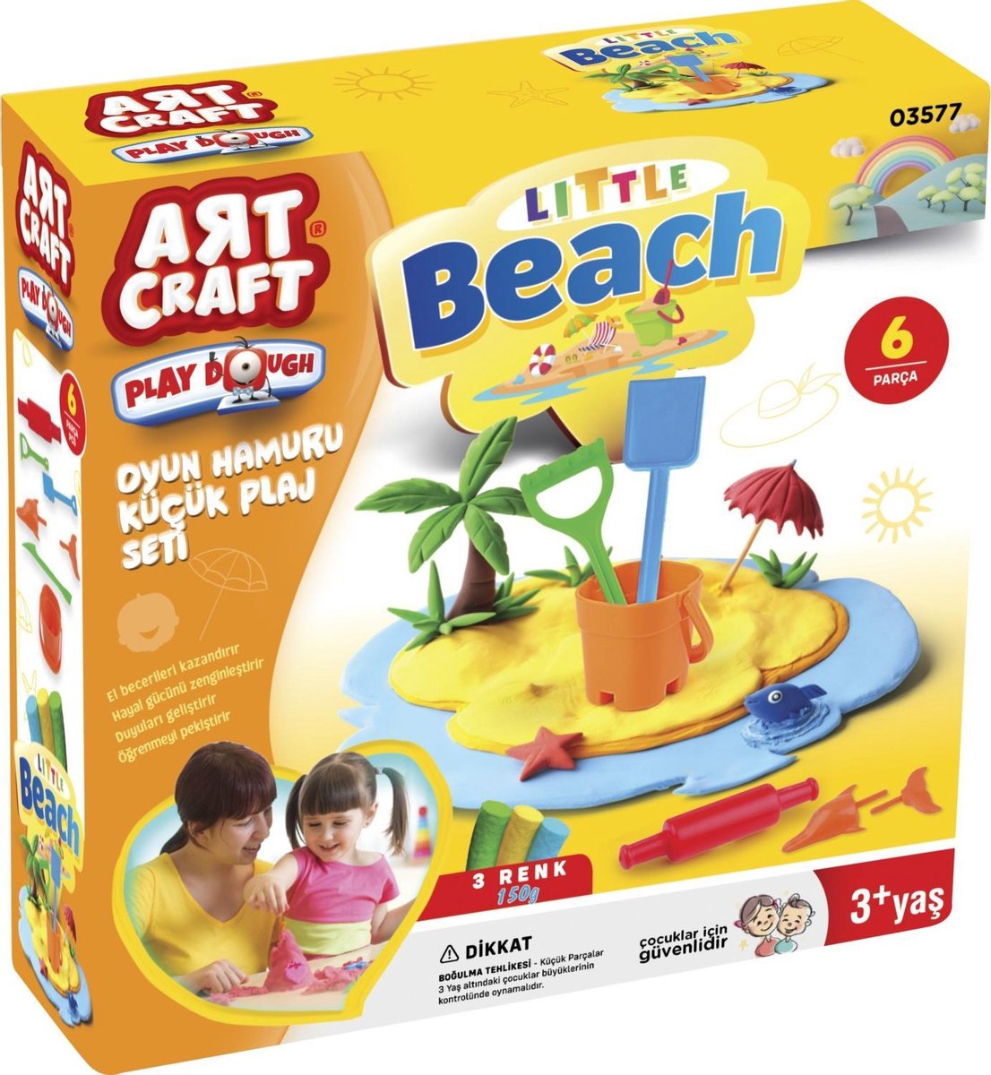 DEDE Art Craft- Beach Play Klei Set - Speelgoed Klei - Strand Klei Speelset 150 gr