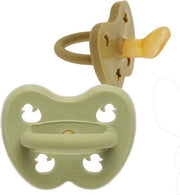 HEVEA | Duopack spenen (2 stuks) | Orthodontisch | 3-36 maanden | Hunter Green & Olive
