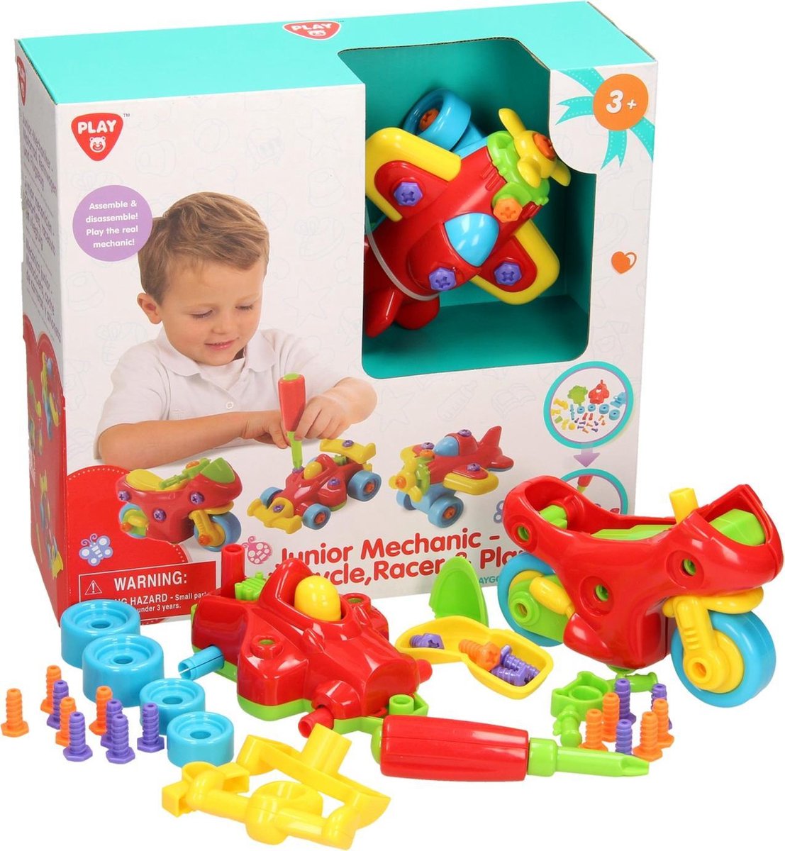 Playgo Constructieset - Vliegtuig en Voertuigen