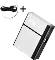 LotaHome® - Sigarettendoosje aansteker - 20pack - Elektrisch - Windproof & Waterbestendig - USB oplaadbaar - Beschermdoos - Inclusief USB-lader - Zilver