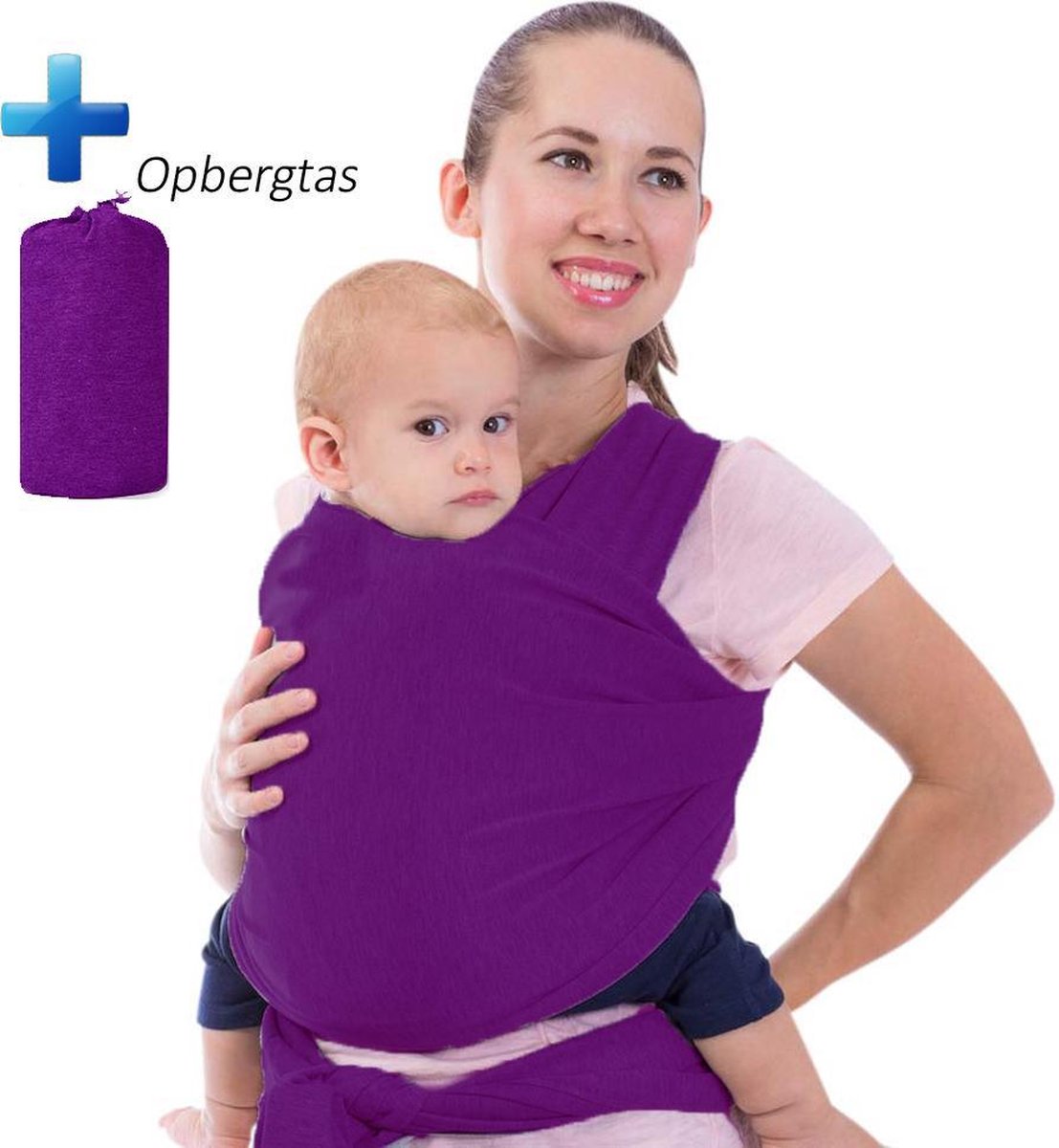 - Veilig Rekbare Comfortabel Knoopbaar Baby Draagdoek - 95% Katoen