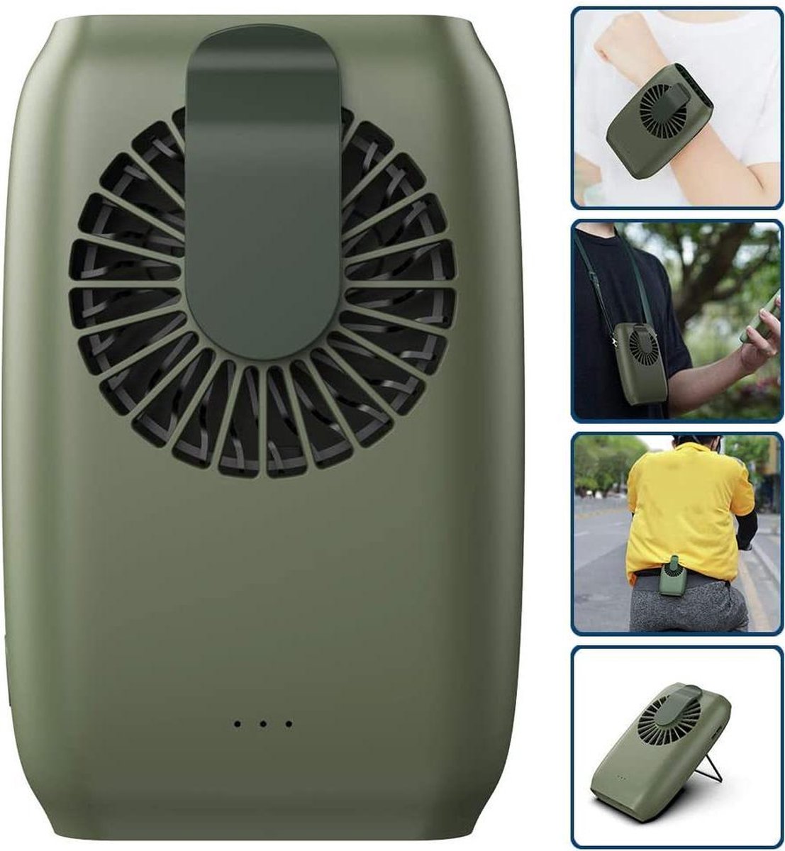 Draagbare Ventilator & Powerbank - Slim ontwerp - Handsfree Fan