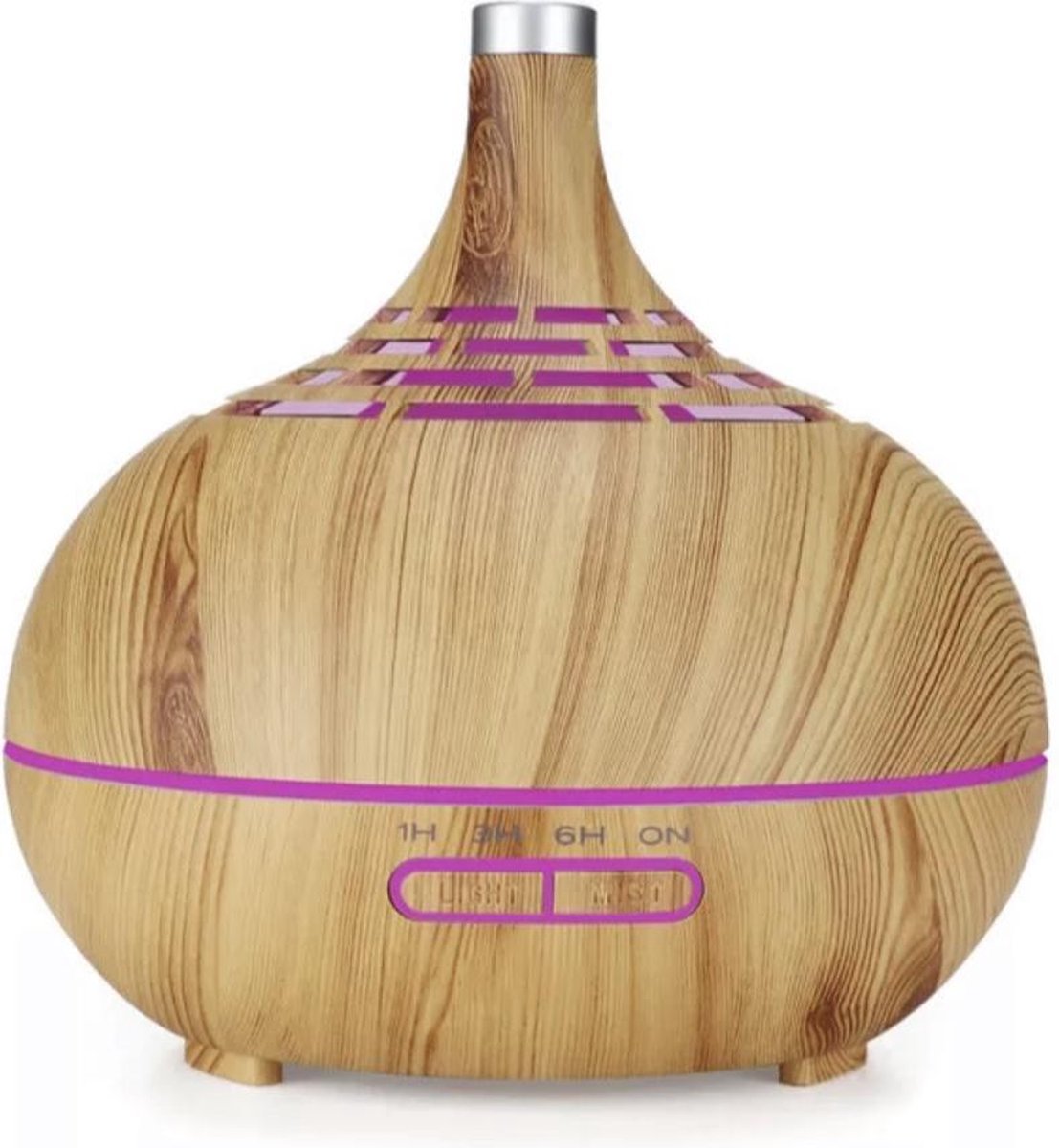 DEVACIEUX Aroma Diffuser - Luchtbevochtiger Aroma Therapie - Vernevelaar + 10ML NEUTRIHERBS Olie - 400 ML - Lichtbruin
