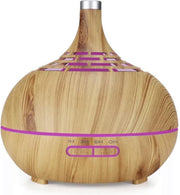 DEVACIEUX Aroma Diffuser - Luchtbevochtiger Aroma Therapie - Vernevelaar + 10ML NEUTRIHERBS Olie - 400 ML - Lichtbruin