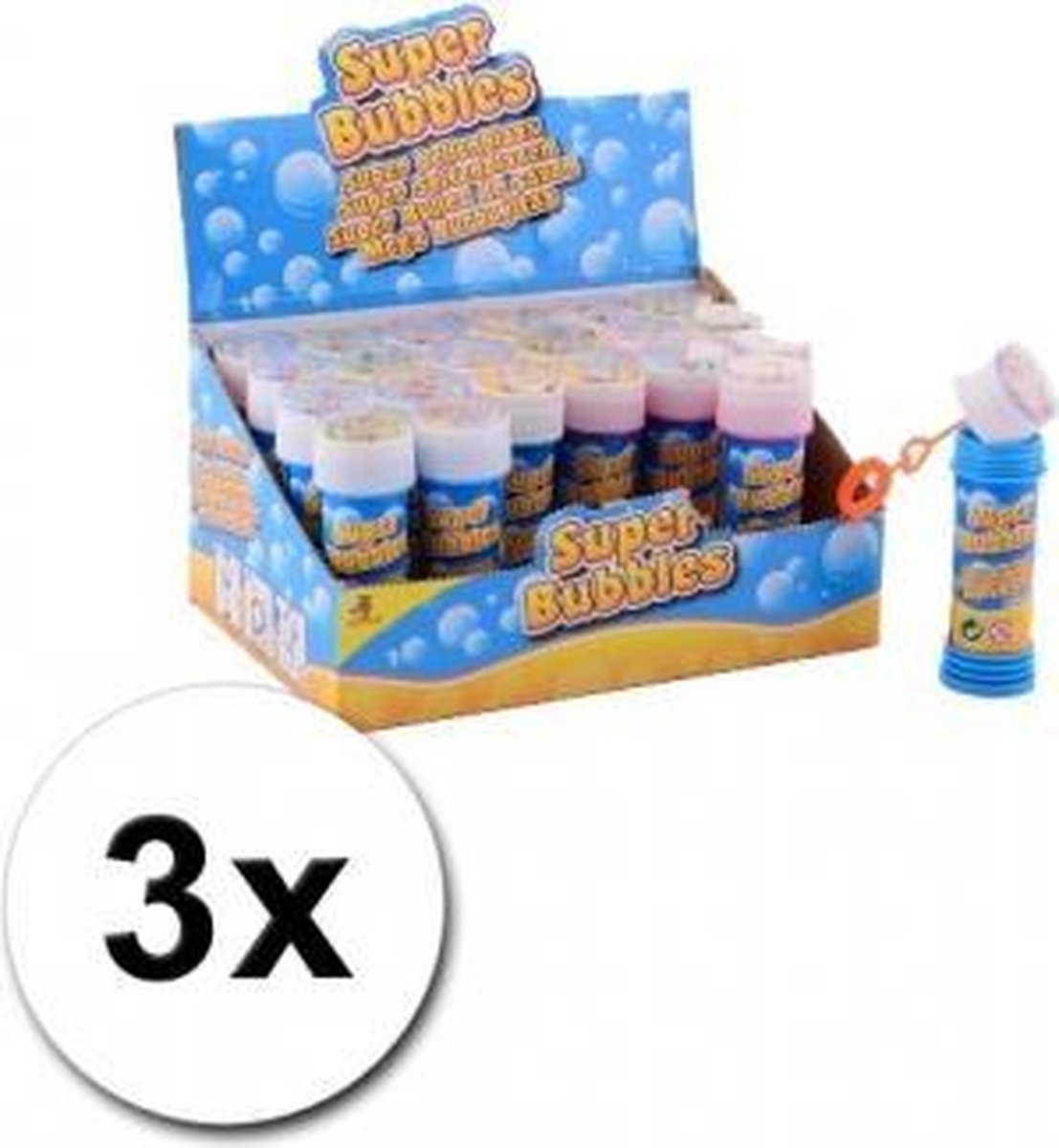 Voordelige kinder bellenblaas 50 ml 3 stuks