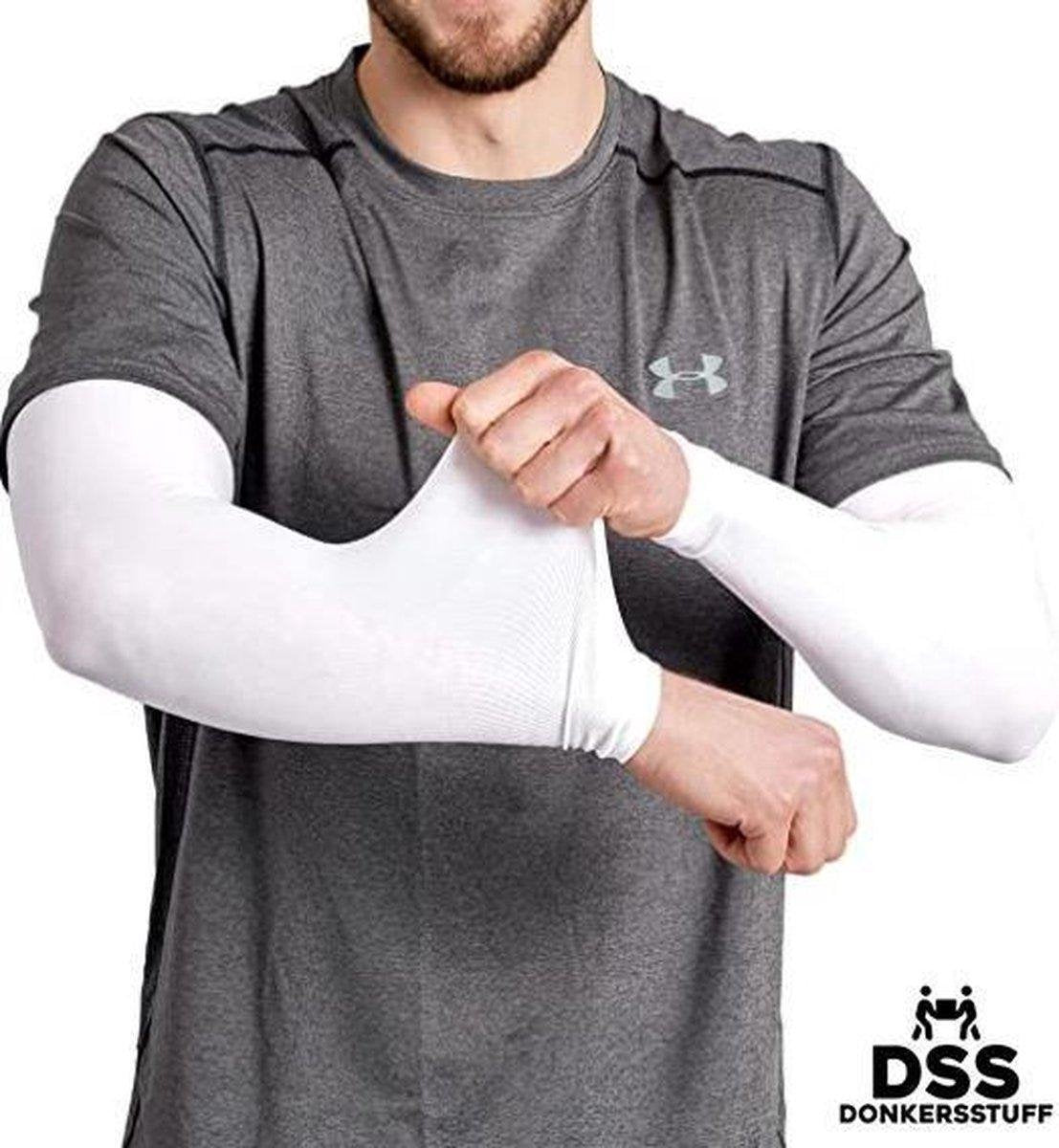 Donkersstuff - Arm Sleeve - Sleeve - Zonbescherming - 2 stuks - Wit - Maat L