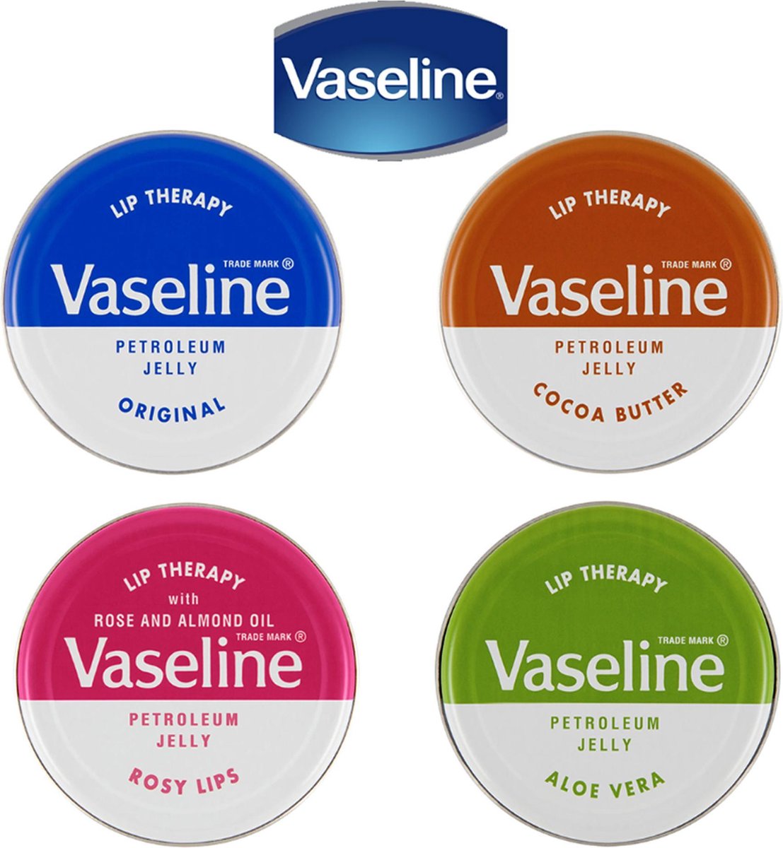 Vaseline Lip Therapy Set van 4