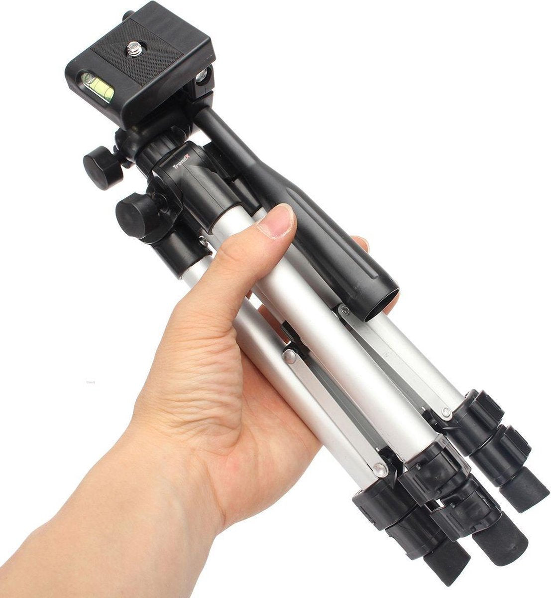 Draagbare Camera Statief met Telefoon Stand Clip Holder - Universele Statieven Voor iPhone en Samsung - 290Mm-650Mm