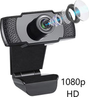 Professionele  Webcam- Full HD Voor PC - Camera Webcam - Usb - Voor Laptop - Webcam Voor Computer - 1920 x 1080 Pixels - Microfoon - Werk & Thuis - Plug & Play