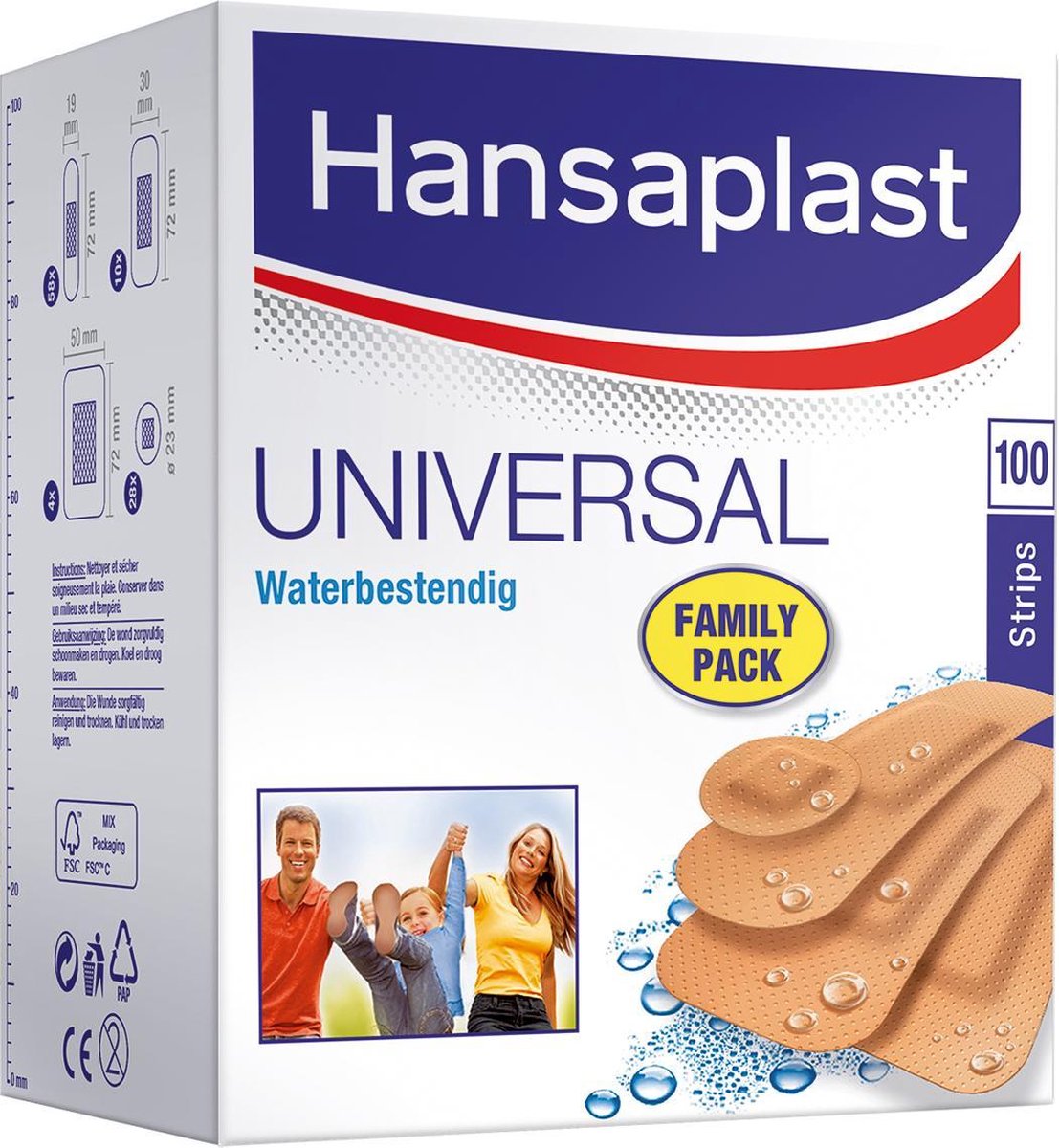 Hansaplast Universal Family Pack  Pleisters- 100 strips