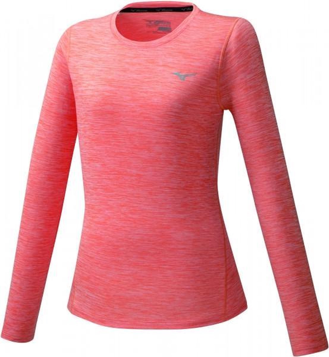 Mizuno Impulse Core LS Shirt Dames - roze - maat XS