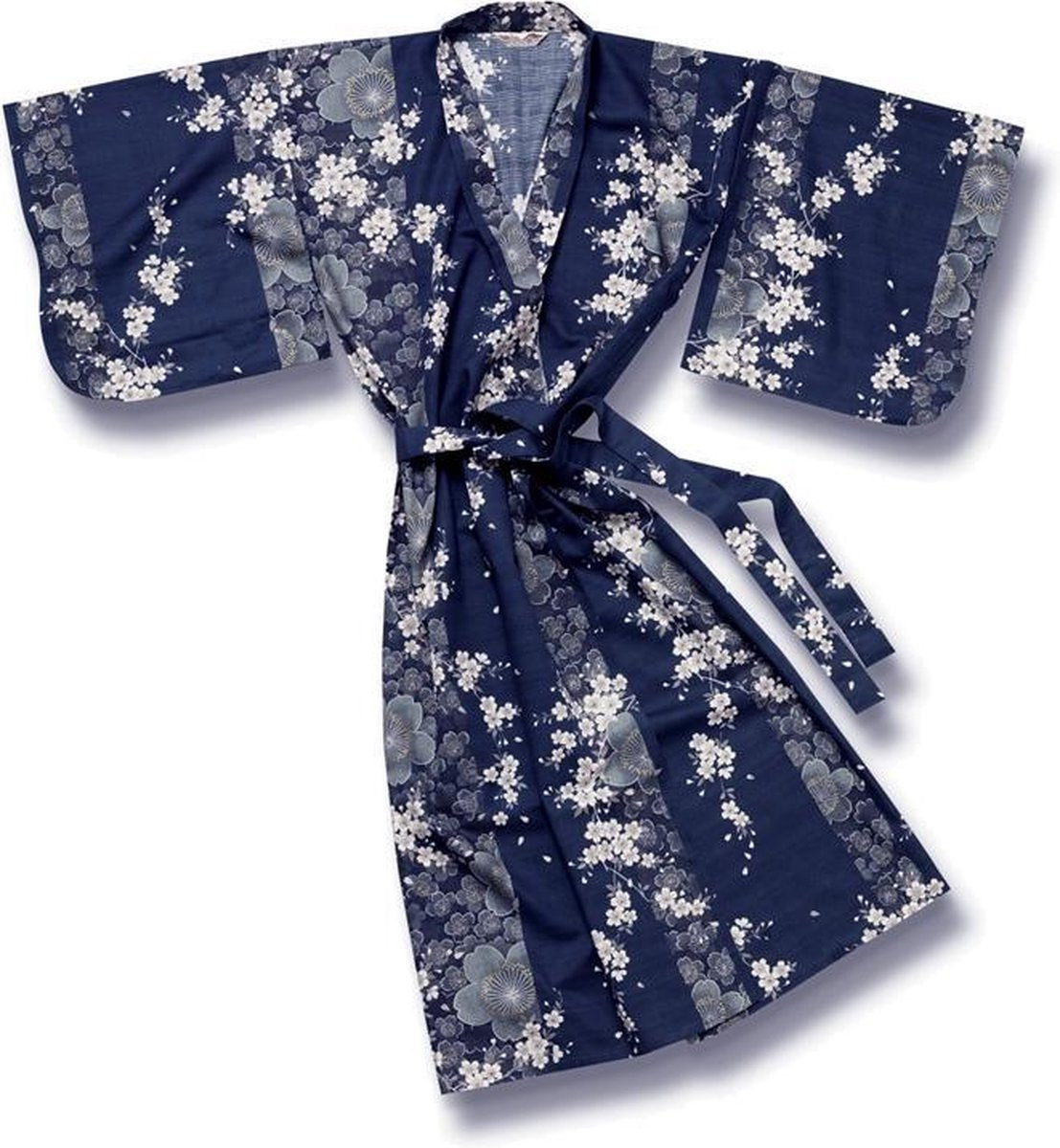 Traditionele Japanse Yukata Kimono Sakura Blauw 100% katoen