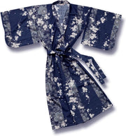 Traditionele Japanse Yukata Kimono Sakura Blauw 100% katoen