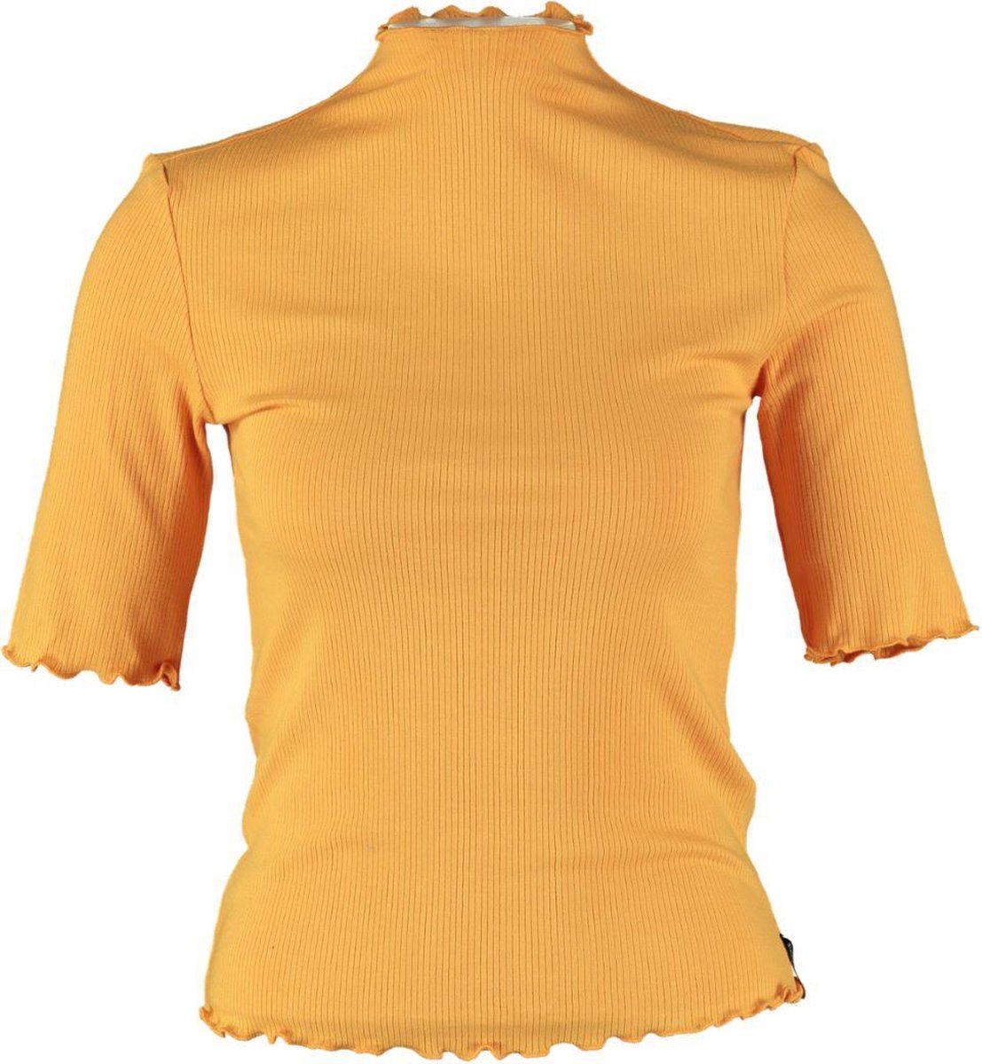 Catwalk junkie geel geribt slim fit stretch shirt 1/2 mouw - valt kleiner - Maat S