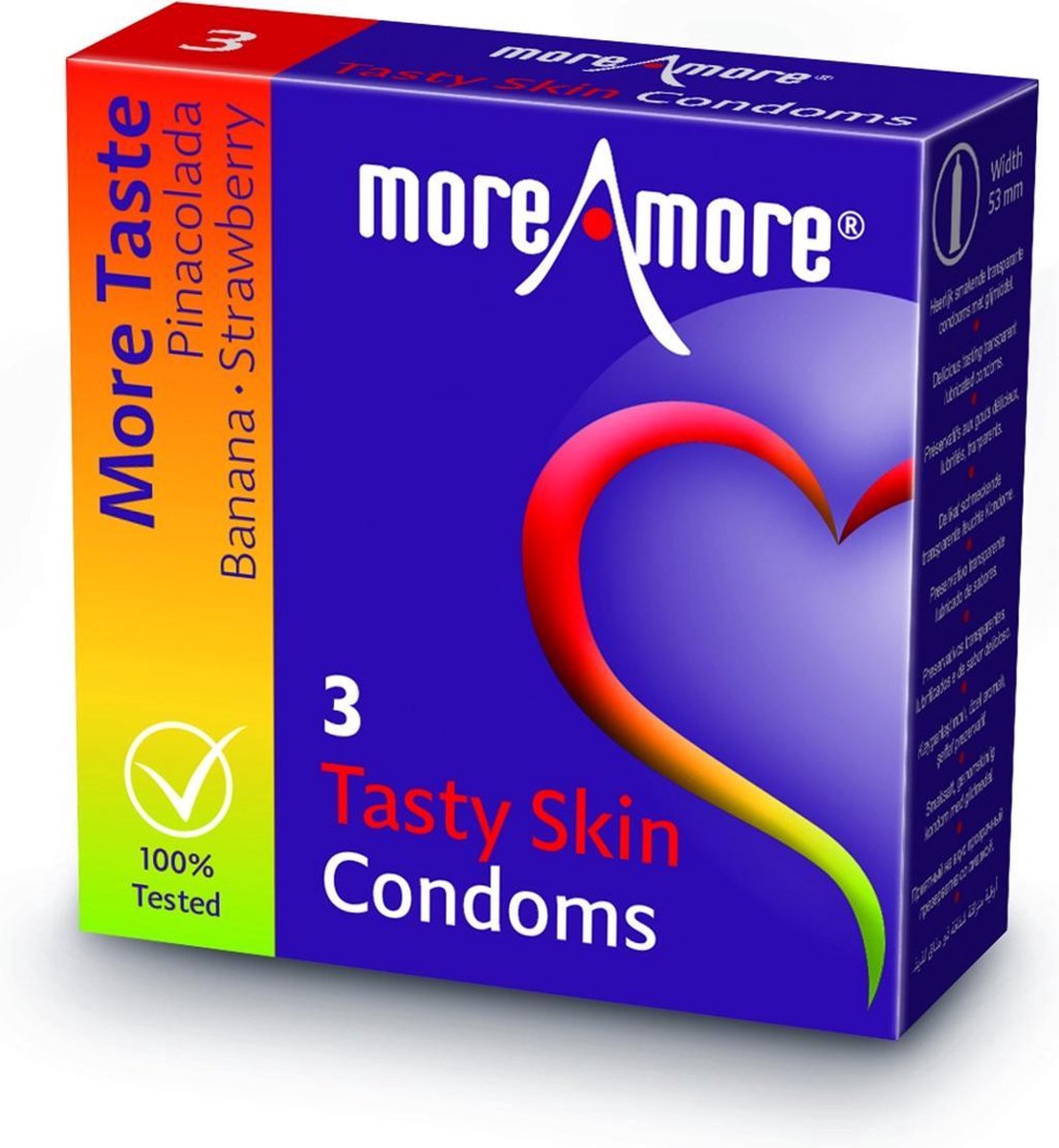 MoreAmore - Condoom Tasty Skin 3 st.