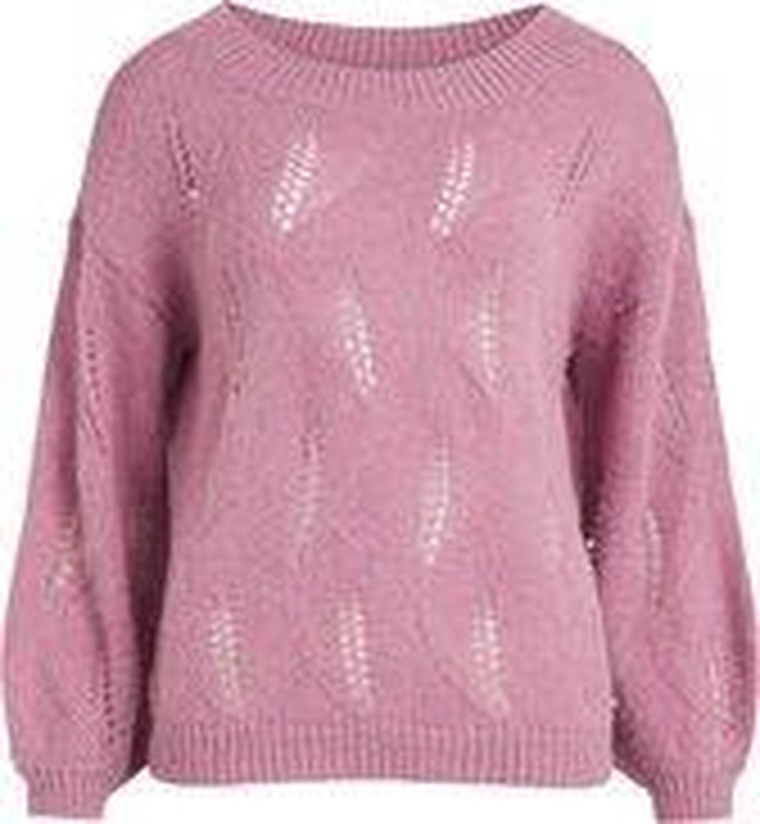 VILA 14068815 Dames SOUTA L/S BOAT NECK KNIT TOP Lavender Trui - Maat S