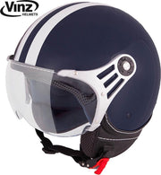 Vinz Fiori Motorhelm - Maat XL - Blauw/Wittra Large