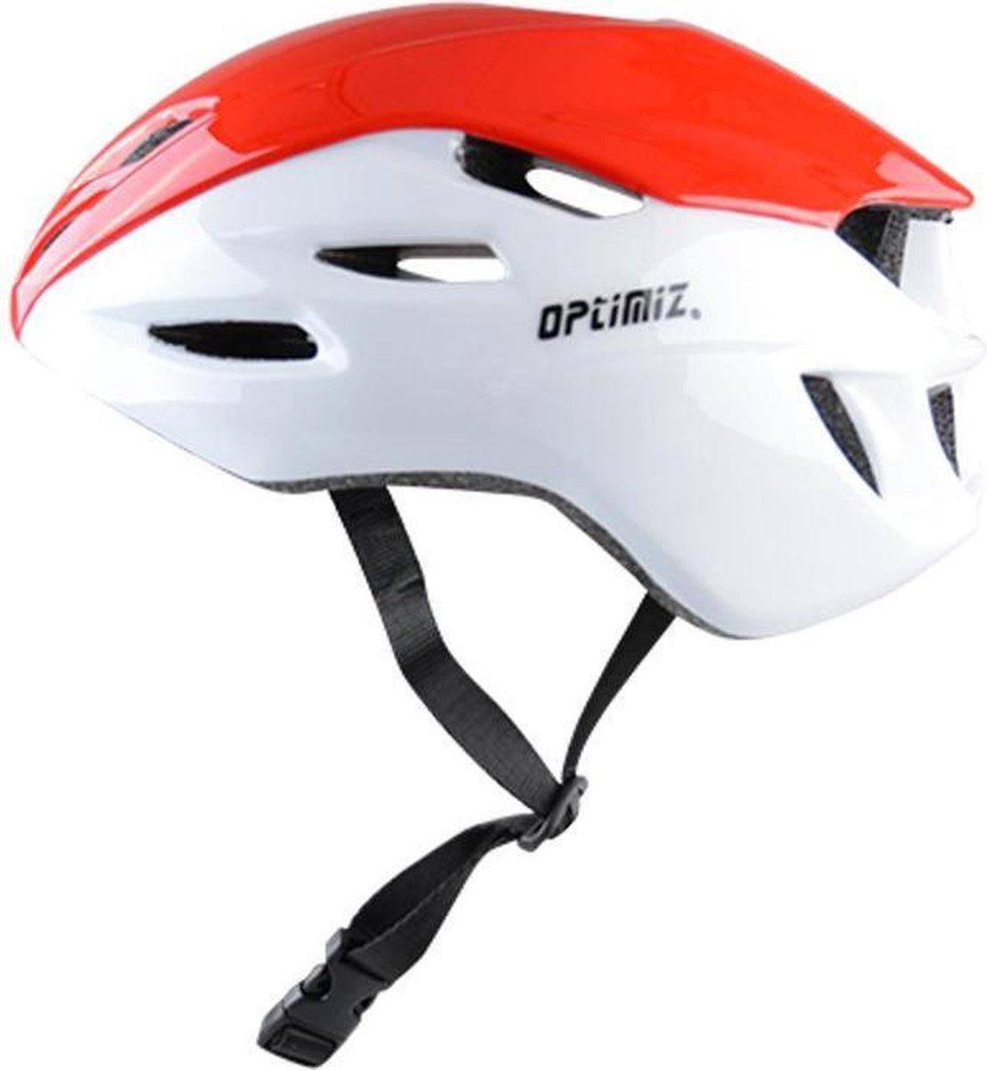 Fietshelm Optimiz - 55/58cm - Glanzend Rood - Race Aero Fietshelm