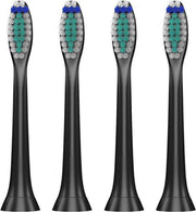 Opzetborstels - 4 stuks  - Geschikt voor Philips Sonicare - Zwart