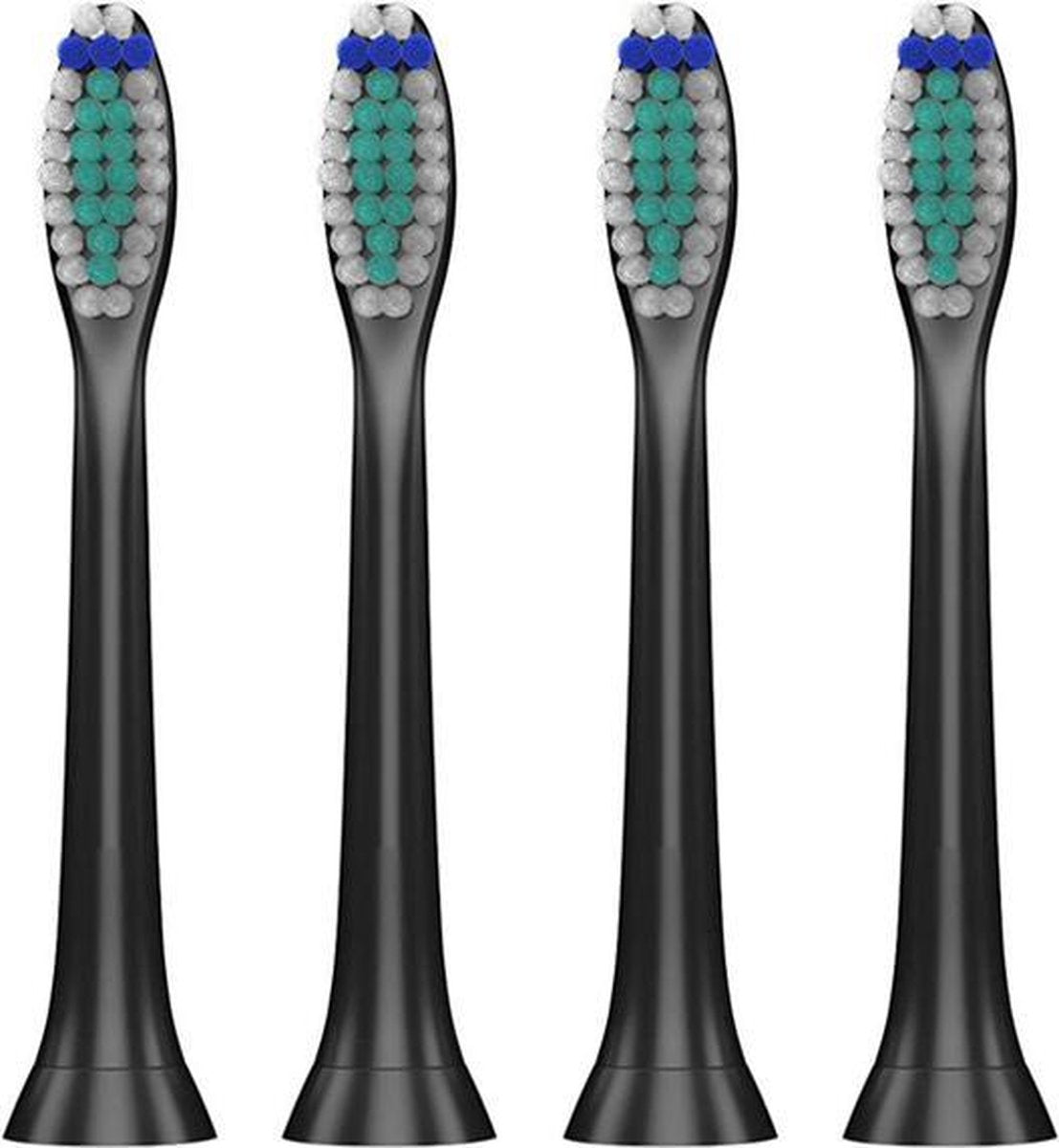 Opzetborstels - 4 stuks  - Geschikt voor Philips Sonicare - Zwart