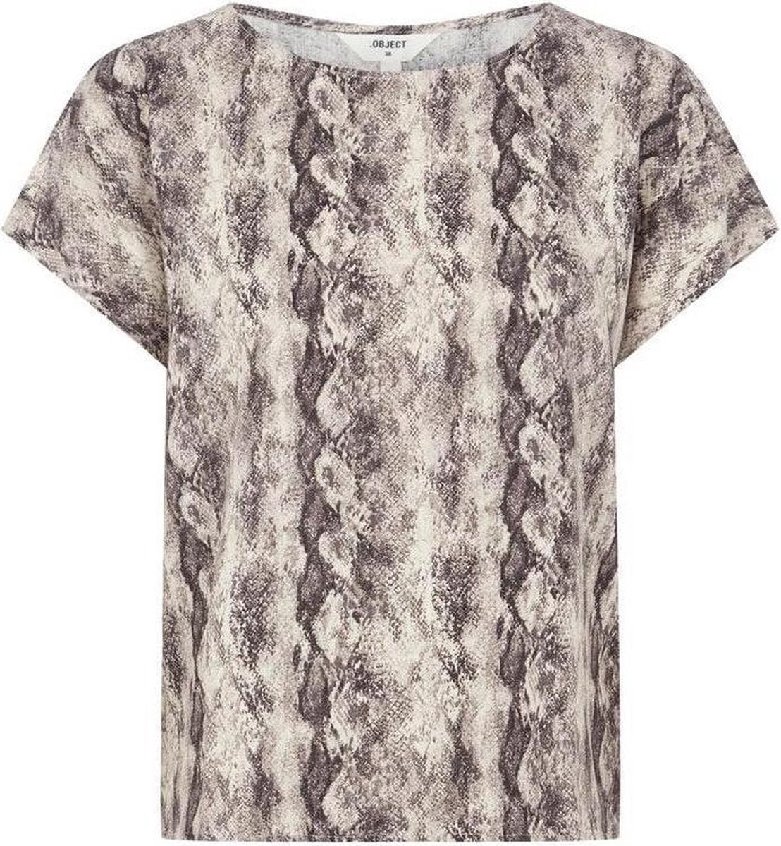 Objhannah Urban S/s Top Pb9 23034522 Sandshell/snake Print