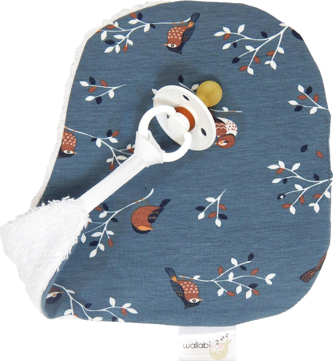 Wallabiezzz - Speendoekje - Speenknuffel - Knuffeldoekje - Birds Blue