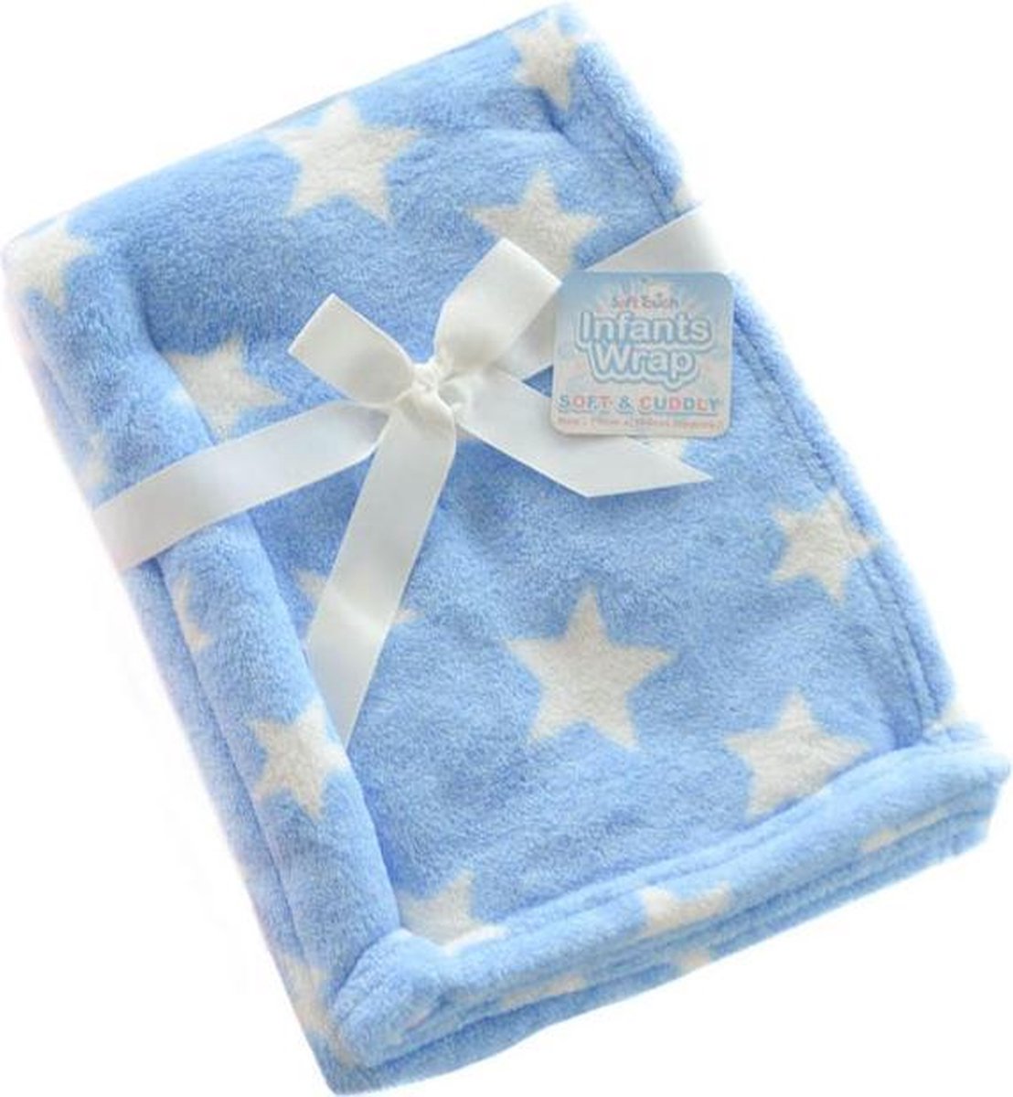 Soft Touch Babydeken Sterren Fleece 75 X 100 Cm Blauw