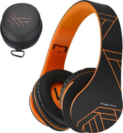 PowerLocus P2 draadloze Over-Ear Koptelefoon Inklapbaar - Bluetooth Hoofdtelefoon - Met microfoon – Oranje