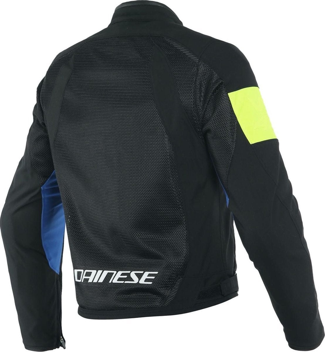Dainese VR46 Grid Air Black Princess Blue Fluo Yellow Textile Motorcycle Jacket 52