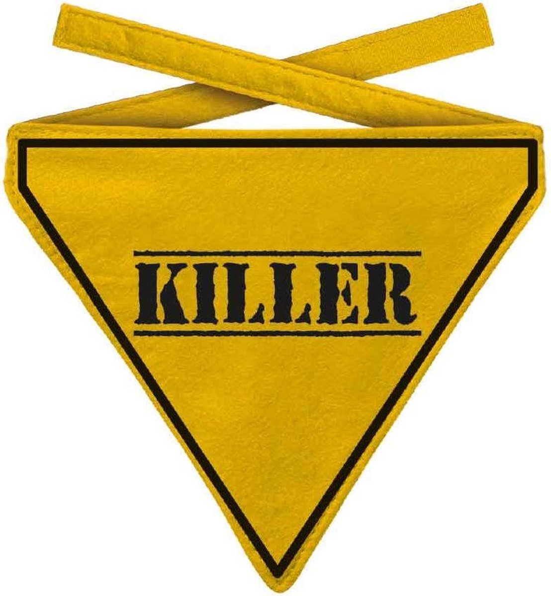 Plenty Gifts Hondenhalsdoek Killer Geel Polyester Maat S