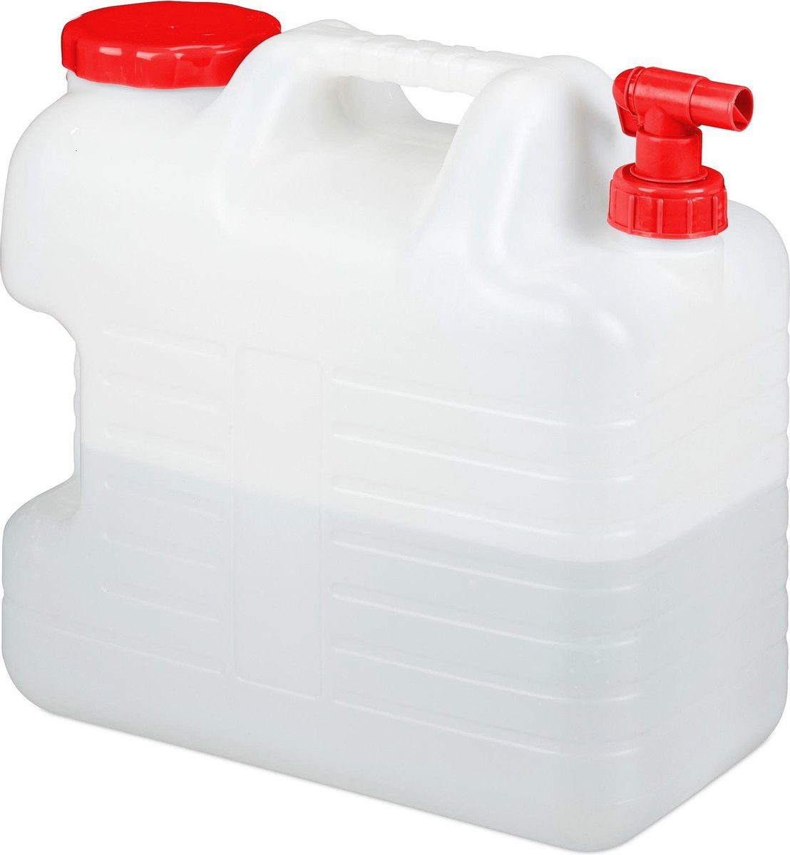 relaxdays jerrycan met kraan - watertank - water jerrycan - camping - wateropslag - wit 20 Liter