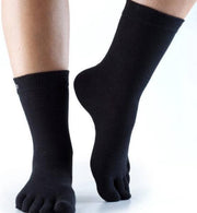 TeenSokken ToeSox Casual Crew Fishnet - zwart