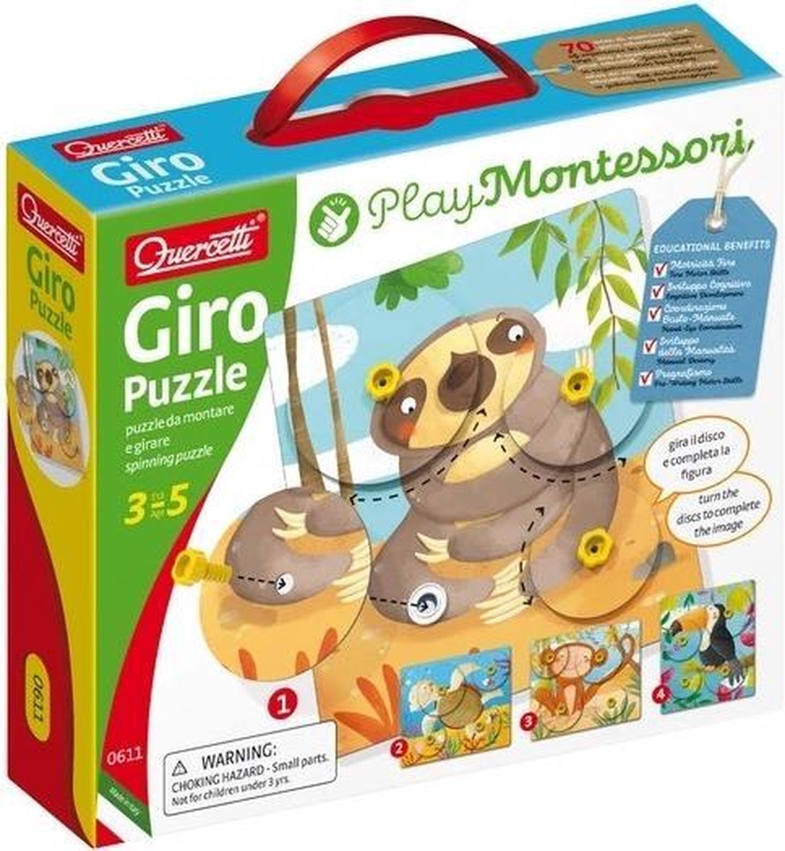 Quercetti Draaipuzzel Giro Dieren Junior Pvc 29-delig