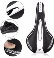 MTB Mountainbike Sport Gel Zadel - Sportfiets Fietszadel - Herenfiets Zadel - Bike seat - Gel - Soft - Zacht - Comfort - Fiets Comfort - Fietszadel - Professioneel - Luxe - Sportzadel - Zwart / wit