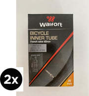 2x Fiets Binnenband met Dunlop Ventiel | Walfort | Fietsband | Stadsfiets Band | Fietsonderdelen|  26 x 1