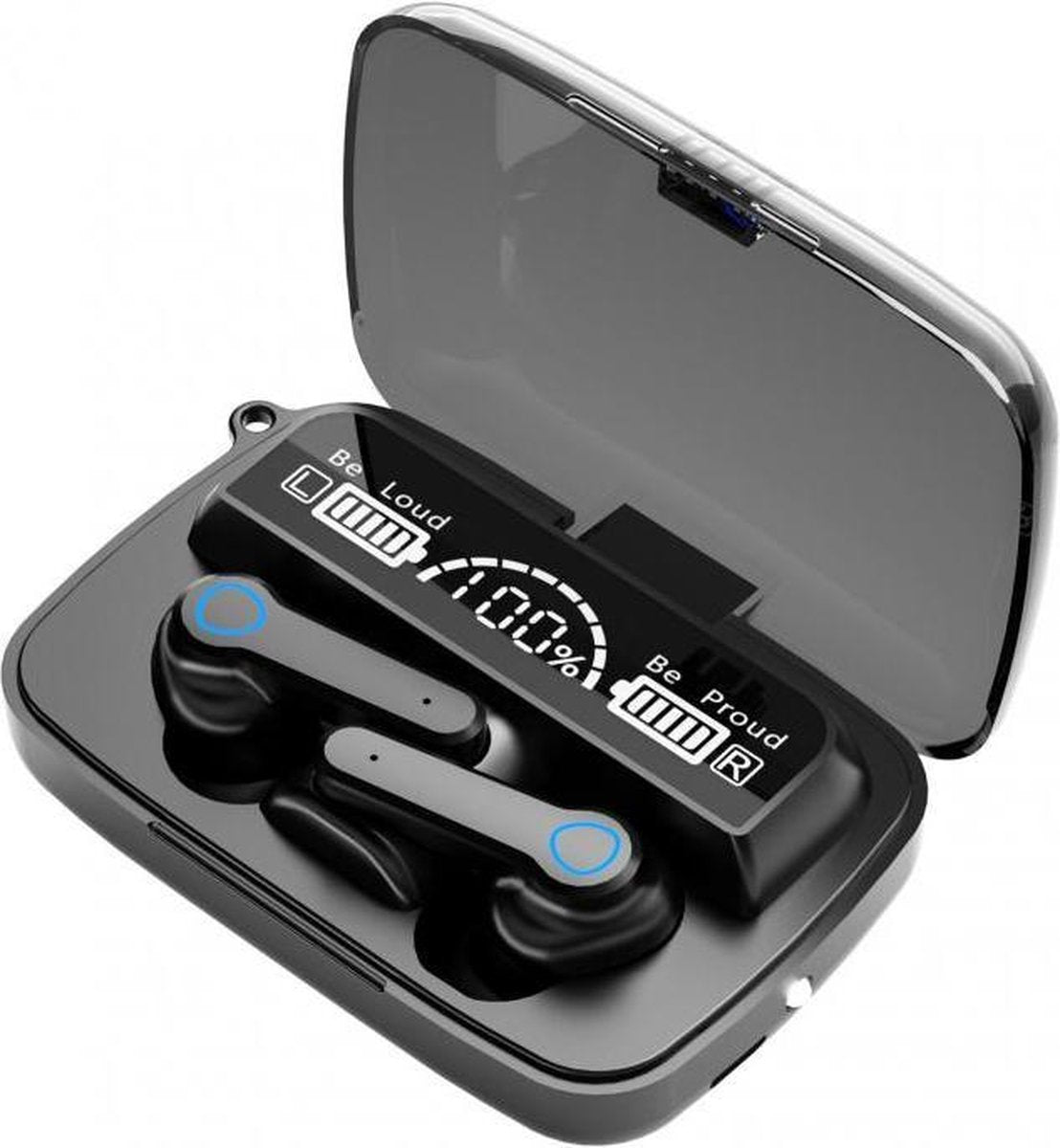 Nieuwste BT TWS Oordopjes M19 Koptelefoon - Wireless headphones - Powerbank - Draadloos - Draadloze Oordopje - Oortjes - Bluetooth - Oor - In Ear - Earbuds - Bluetooth 5.1 Oortjes - Zwart | voor hem en haar