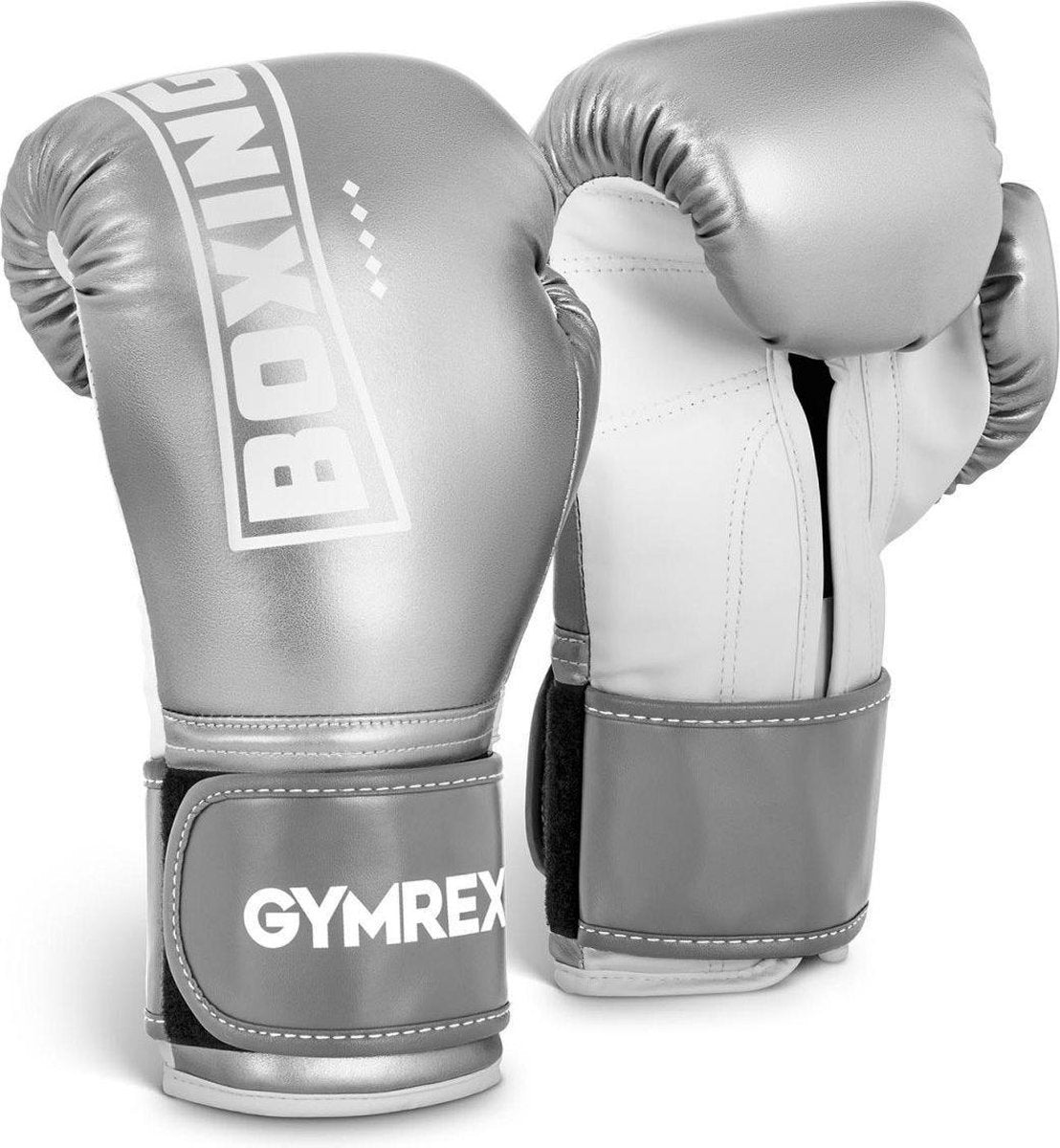 Gymrex Bokshandschoenen - 12 oz - metallic zilver