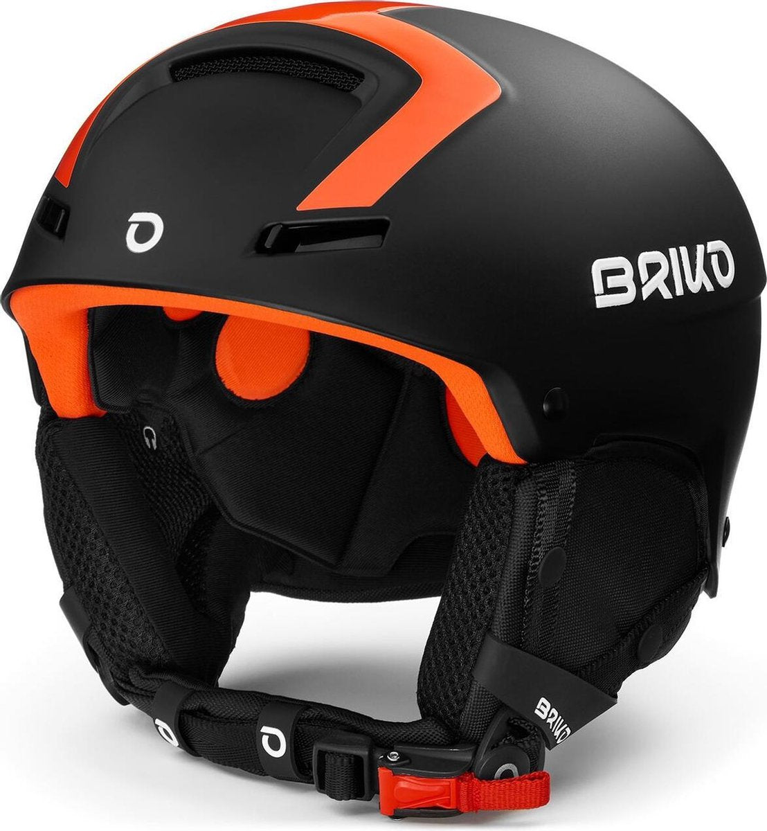 Briko Faito Fluid Inside Helmet Matt Black Orange F - Maat S
