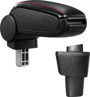 Armsteun Hyundai i10 vf 11-2013 kunstleer zwart rood stiksel