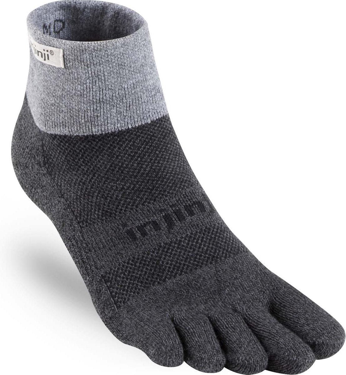 Injinji Outdoor Mitweight Mi-Crew Nüwool 223330 - Meerkleurig charcoal Unisex - L=44