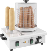 vidaXL Hotdog verwarmer met 2 staven 500 W roestvrij staal