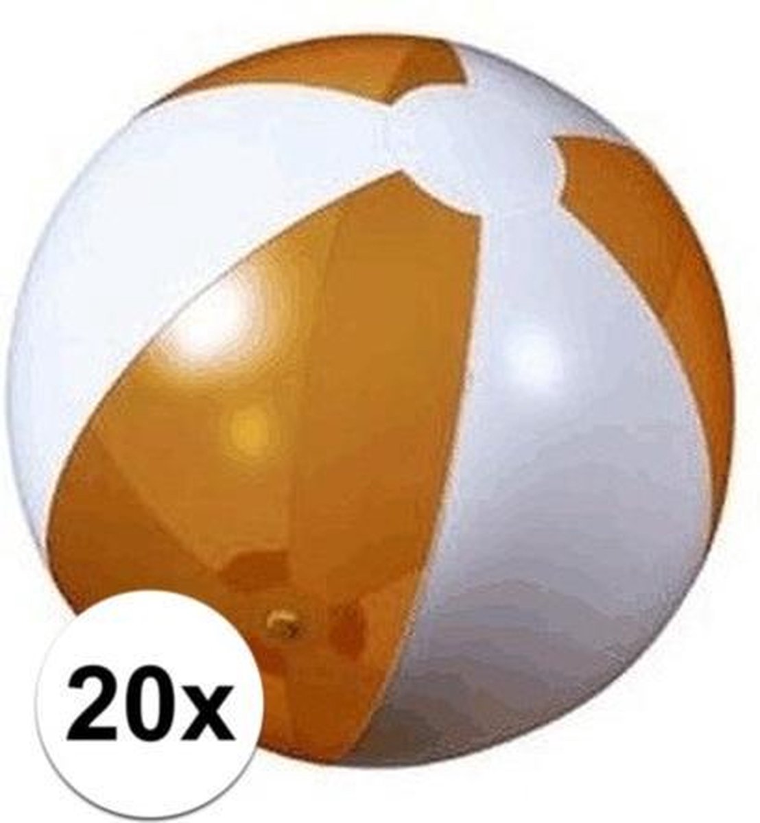 20x Opblaasbare strandbal oranje