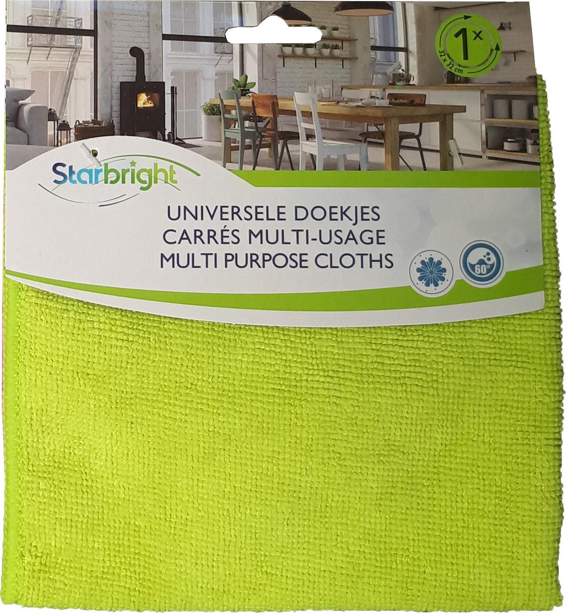 Starbright Microvezeldoek 32 X 32 Cm Polyester Groen