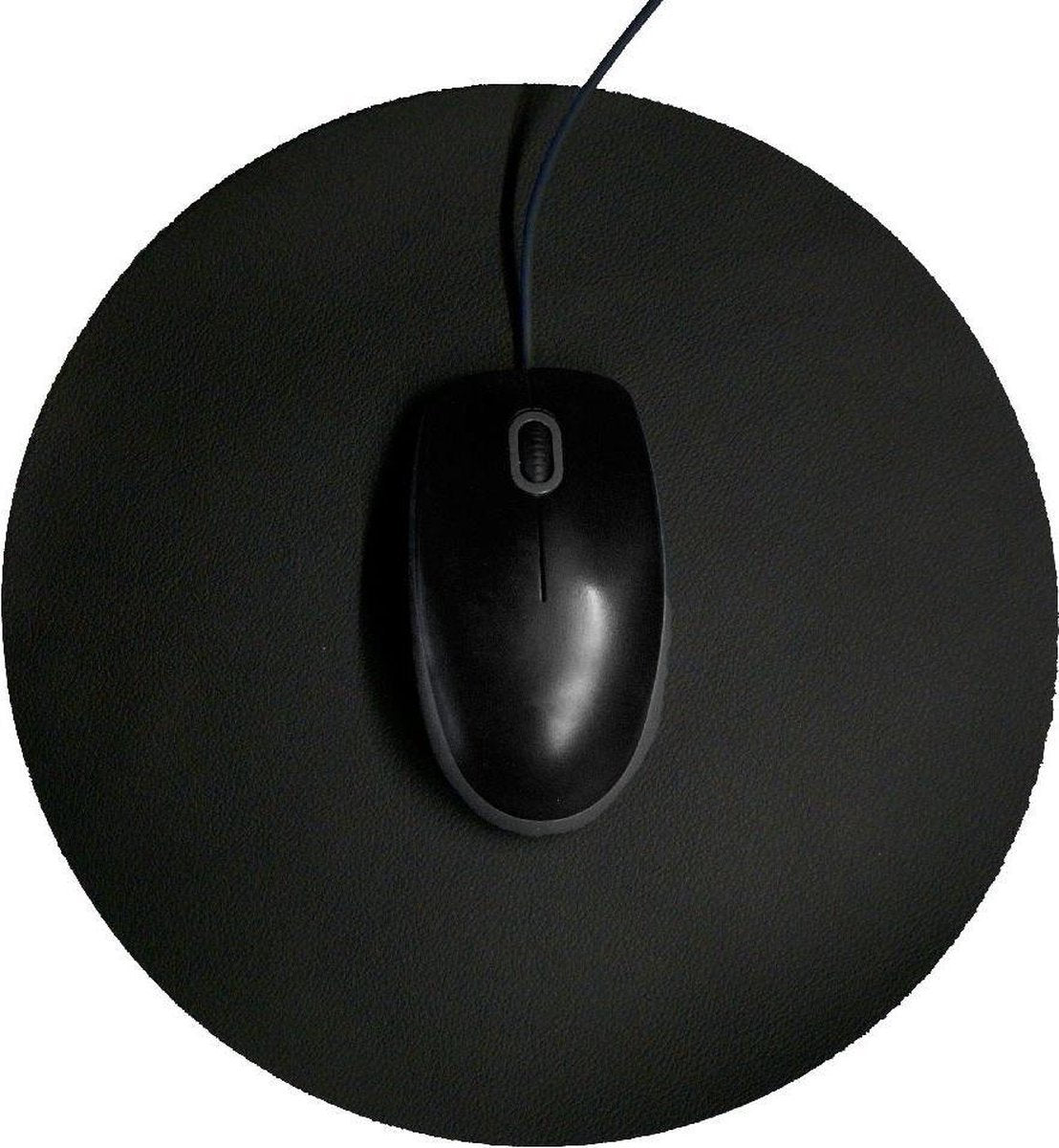 IVOL Muismat rond 26 cm Zwart - Bureau onderlegger