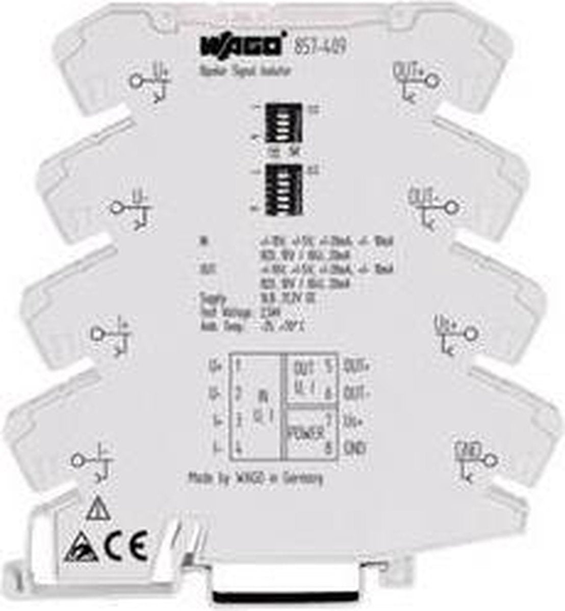WAGO 857-409 Bipolaire scheidingsversterker 1 stuk(s)