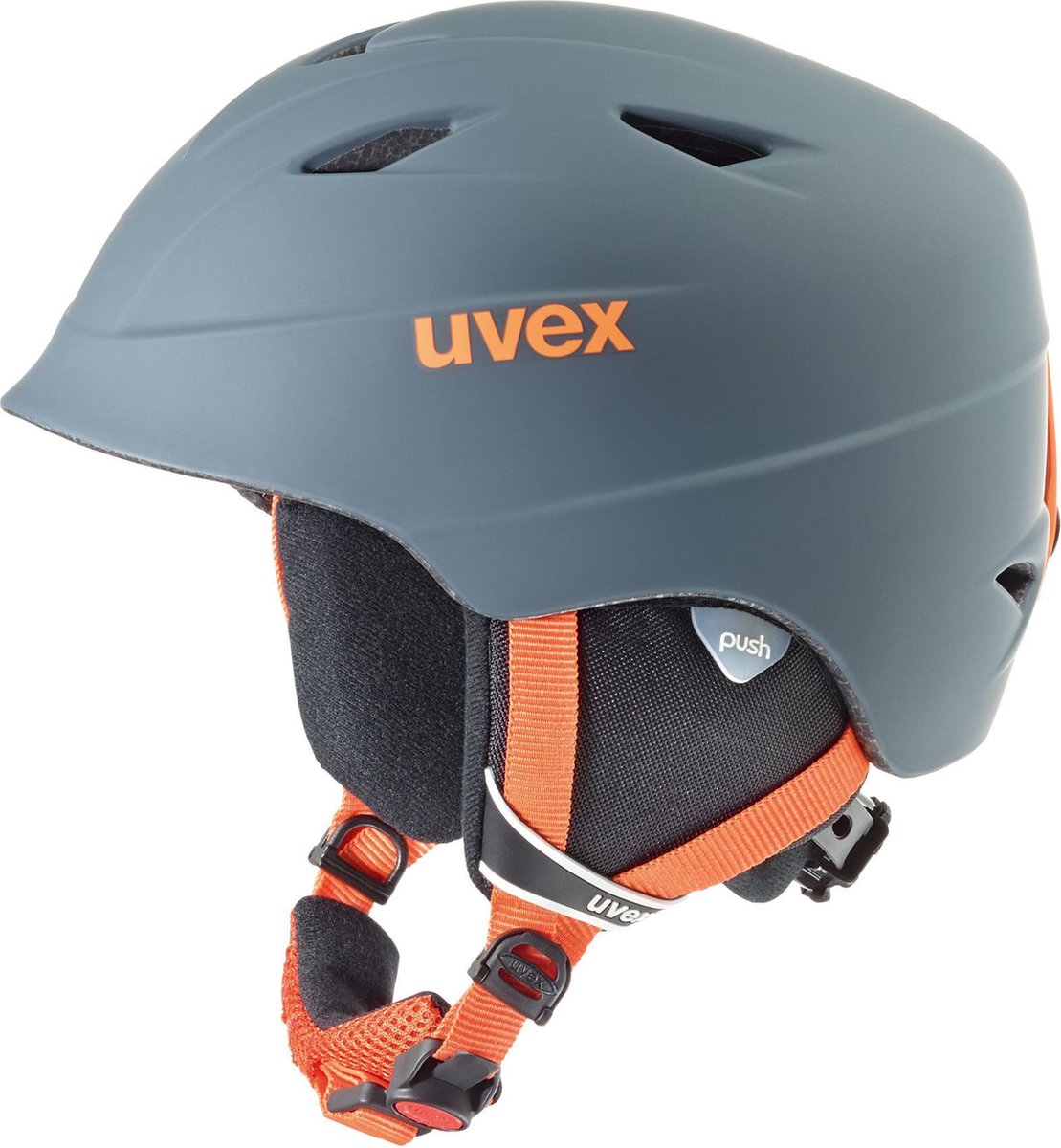 Uvex Skihelm - UnisexKinderen  - grijs/oranje M: 54-58cm