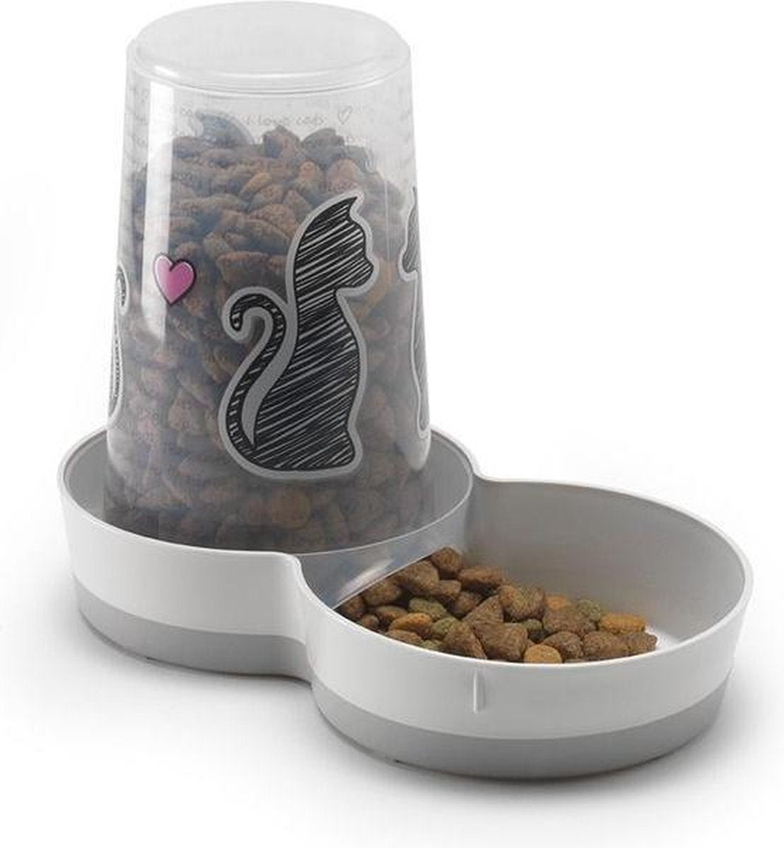 Eat / drink bowl cats in love 1